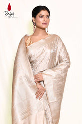Tussar Pure Katan Silk Banarasi Handloom Saree